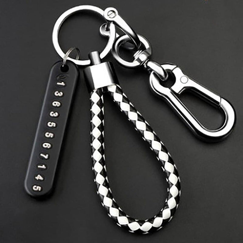 Braided phone number key chain, view 21 - MRSLM