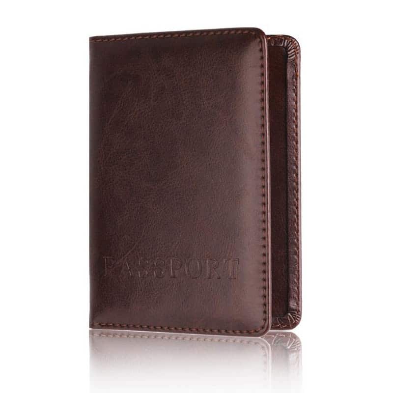 PU leather passport and card holder, view 5 - MRSLM
