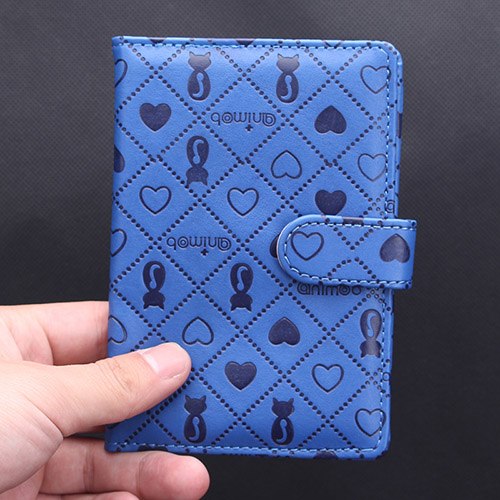 Colorful Passport Cover with Cute Heart and Kitty Designs