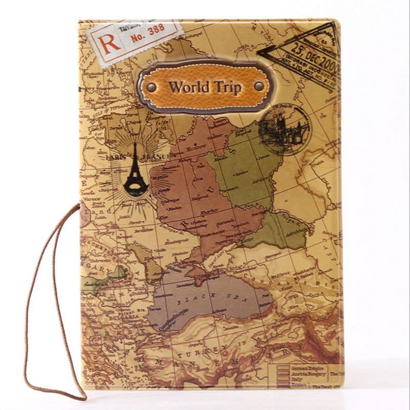 Women's World Map Passport Cover