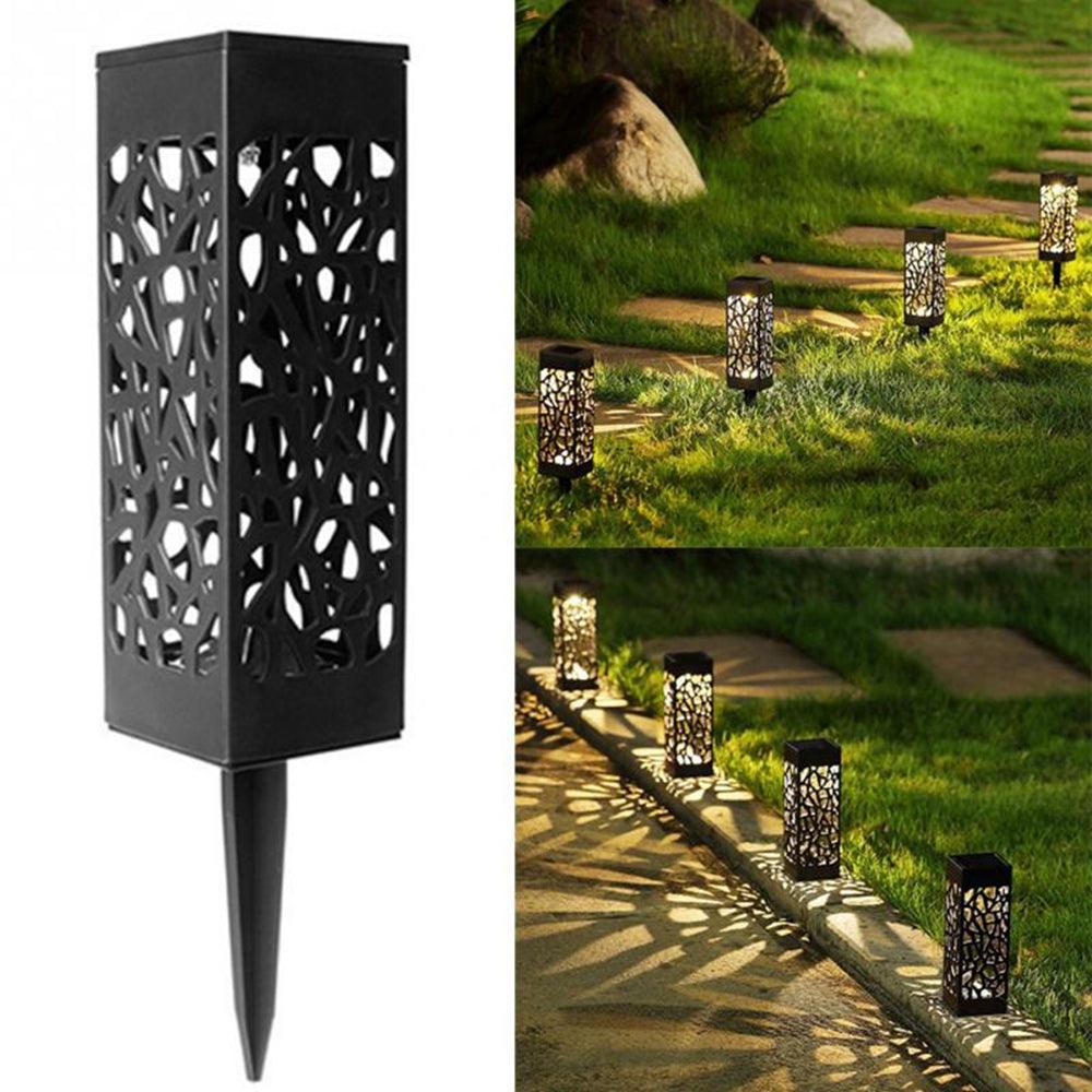 Solar Power Light Sensor Hollow Out Lawn Lamp Waterproof Pathway Outdoor Garden Landscape Light - MRSLM