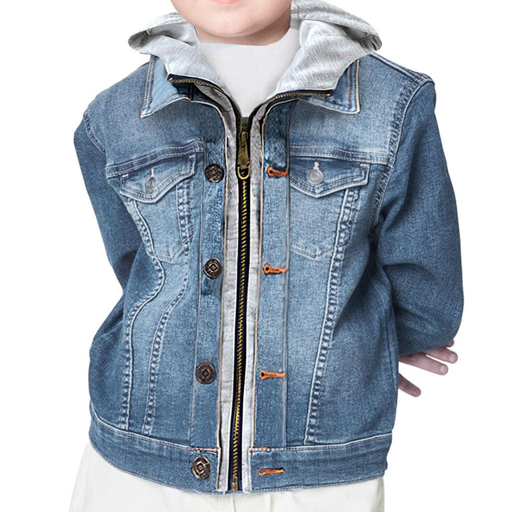 Saw It Liked It Hooded Denim Jacket for Kids - Colorful Jean Jacket - Best Design Denim Jacket for Kids - MRSLM
