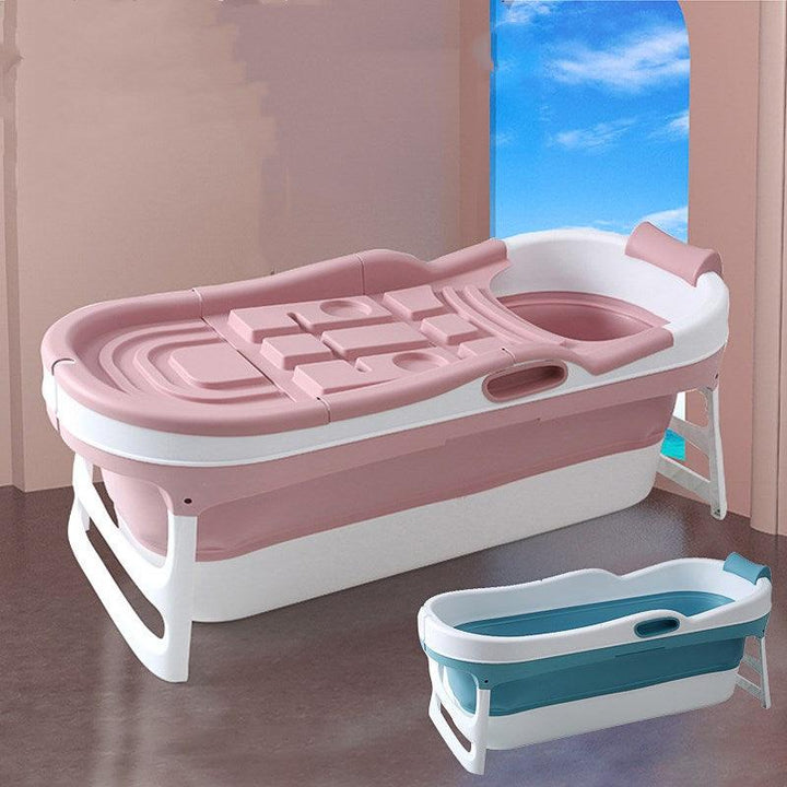 Portable Folding Bathtub Bath Barrel Shower Soaking Tub Collapsible For Adult - MRSLM
