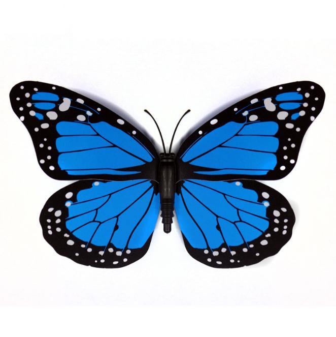 10Pcs 12cm 3D Colorful Butterfly Wall Sticker Fridge Magnet Home Decor Art Applique - MRSLM
