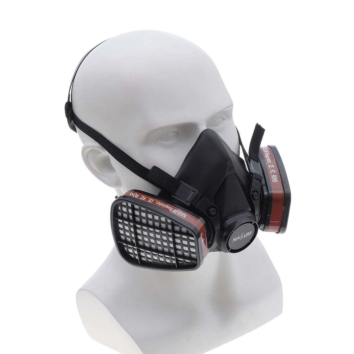 Half Face Gas Mask Respirator Painting Spraying Safety Work Filter Dust Mask - MRSLM