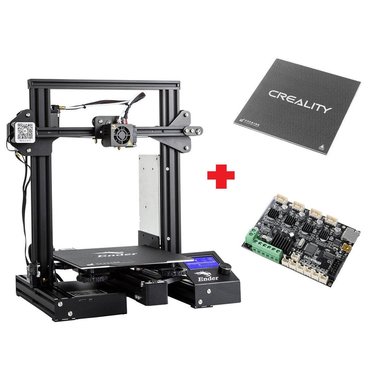 Creality 3D® Customized Version Ender-3Xs Pro 3D Printer 220x220x250mm Printing Size With Magnetic Removable Sticker/Glass Plate Platform/V1.1.5 Super Silent Mainboard (Ender-3Xs Pro) - MRSLM