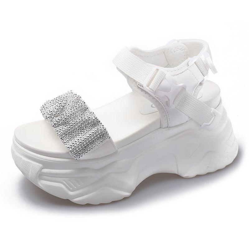 Korean Style Round Toe Muffin Comfortable Sports Casual Sandals - MRSLM