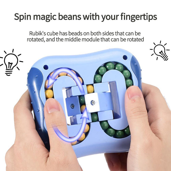 Relieve Stress Magic Cube Toy Little Magic Beans Toy Creative Decompression Educational Learning Funny Cool Hand Mini Magic Toy (Dark blue) - MRSLM