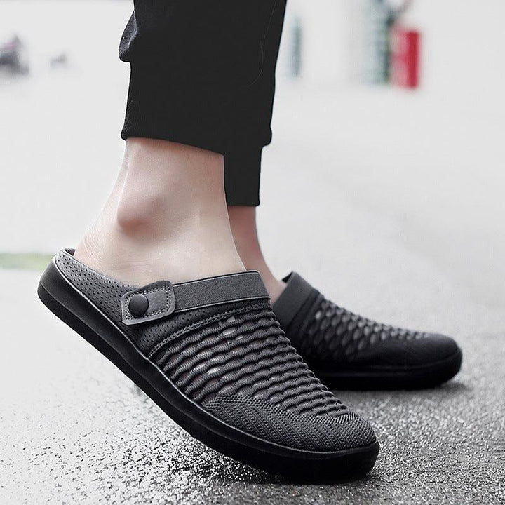 Baotou Half Slippers Flat Non-heel Lazy Fashion Casual Non-slip Sandals - MRSLM