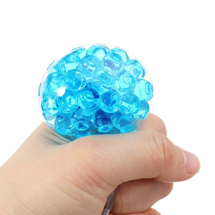 Squishy MultiColor Tofu Mesh Stress Reliever Ball 5*4*2CM Squeeze Stressball Party Bag Fun Gift - MRSLM