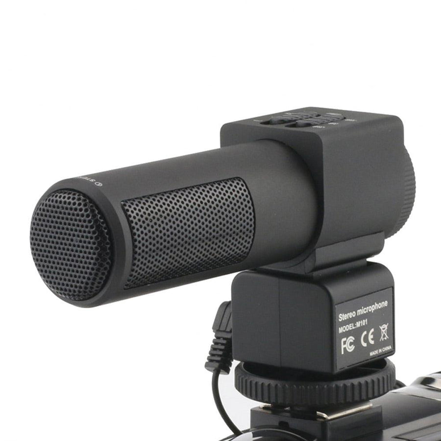 KOMERY Mic-01 Stereo Camera Microphone Professional Studio Digital Video Recording Microphones for DSLR Camera DV Vlogging - MRSLM