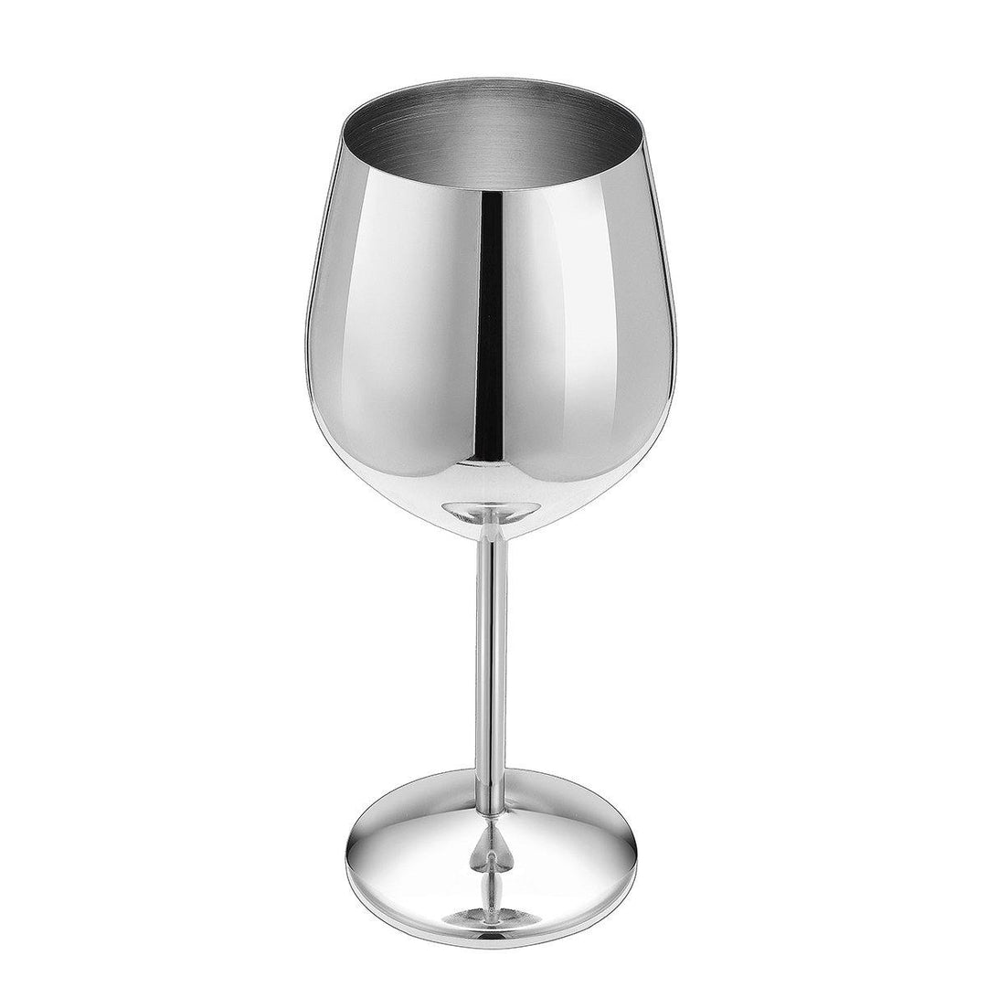 Shatterproof Stainless Steel Wine Glasses Goblets Wine Glass Copper Wine Cup (Silver) - MRSLM