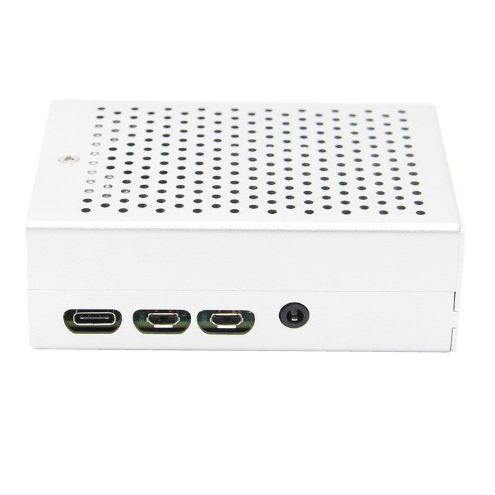Black / Silver Aluminum Case Enclosure Shell With Cooling Fan For Raspberry Pi 4 Model B - MRSLM