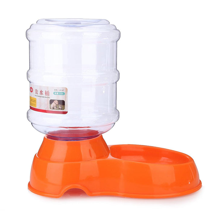 3.5L Large Bottle Automatic Pet Drink Dispenser Dog Cat Feeder Waterer Bowl Dish - MRSLM