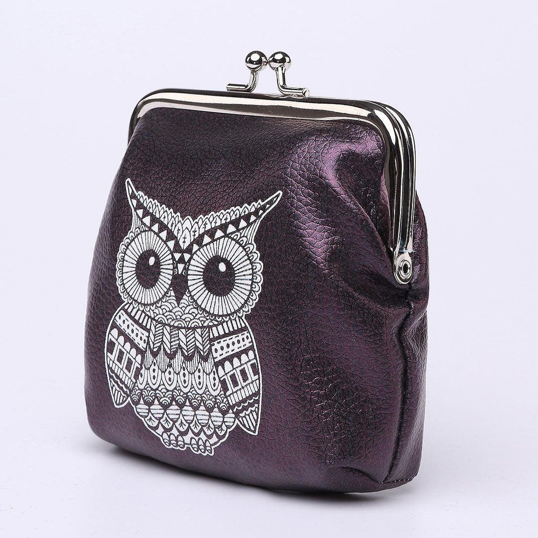 Women Girls Owl Butterfly Floral Mini Wallet Card Holder Coin Purse Handbag Bag - MRSLM