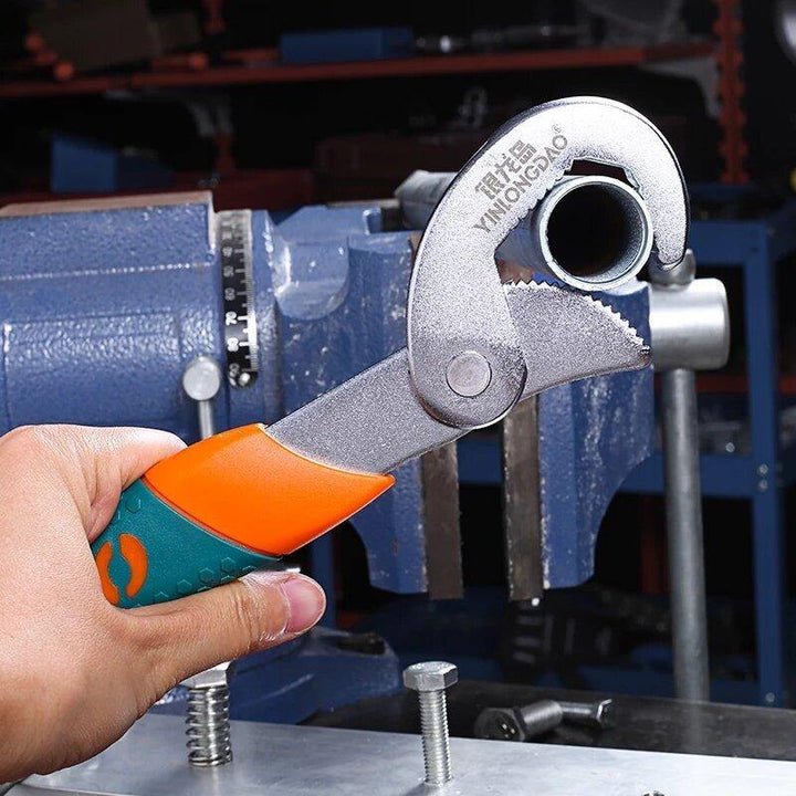 2Pcs Universal Key Pipe Wrench Open End Spanner Set High-carbon Steel Snap N Grip Tool Plumber Multi Hand Tool - MRSLM