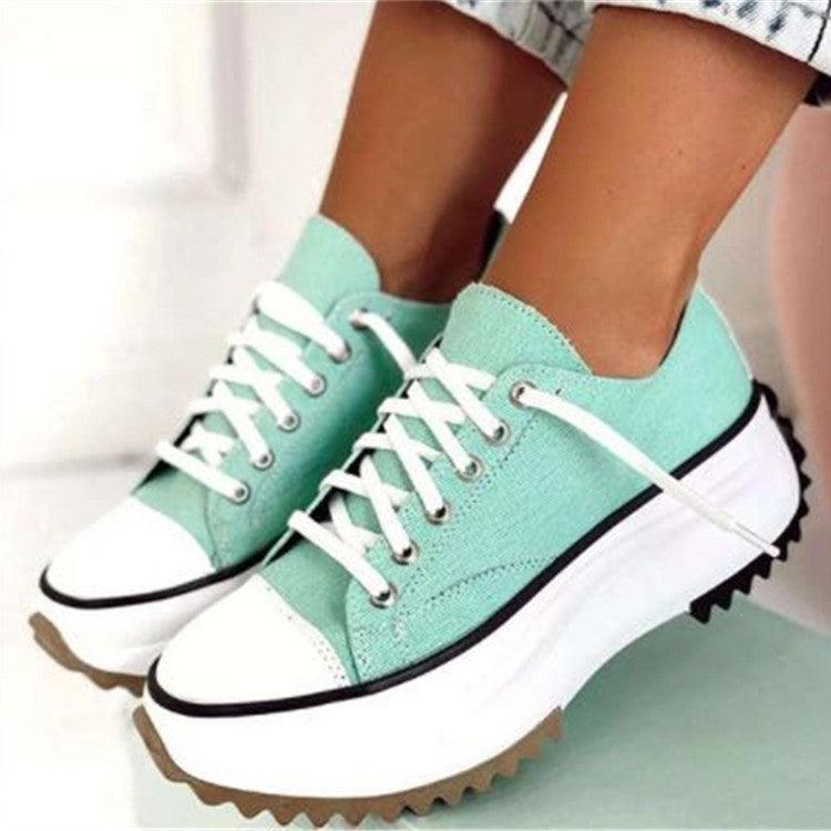 Fashion Women's Low-top Platform Canvas Shoes - MRSLM