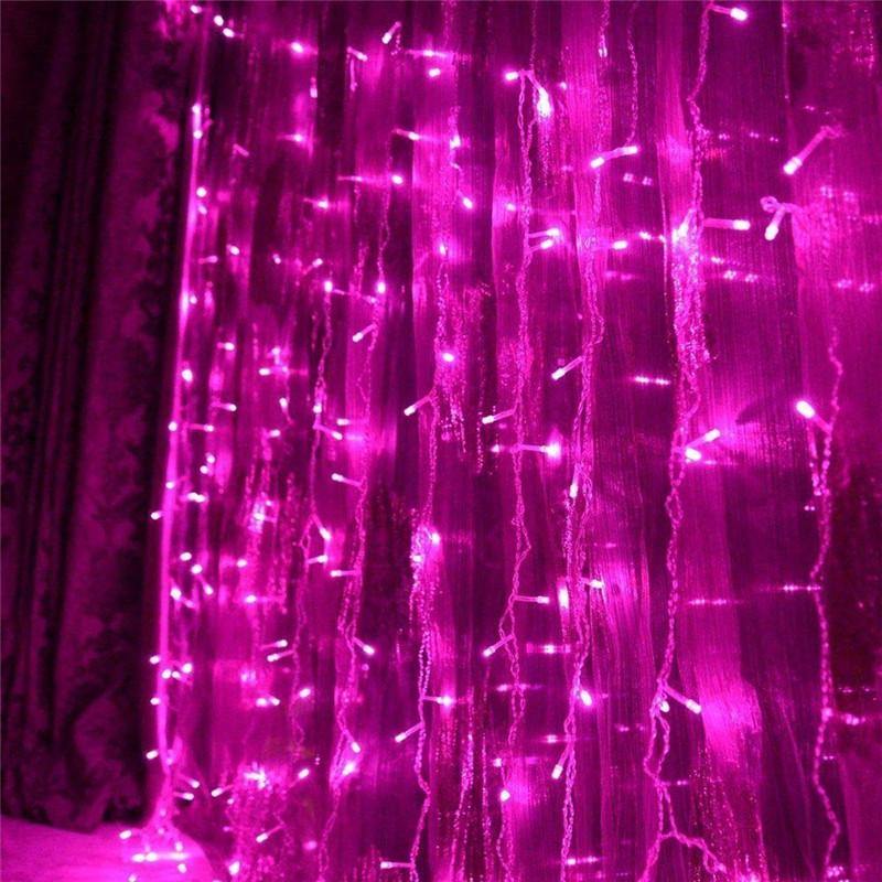 3x3M 300LED Outdoor Christmas Window Curtain String Fairy Wedding Light 110V US - MRSLM