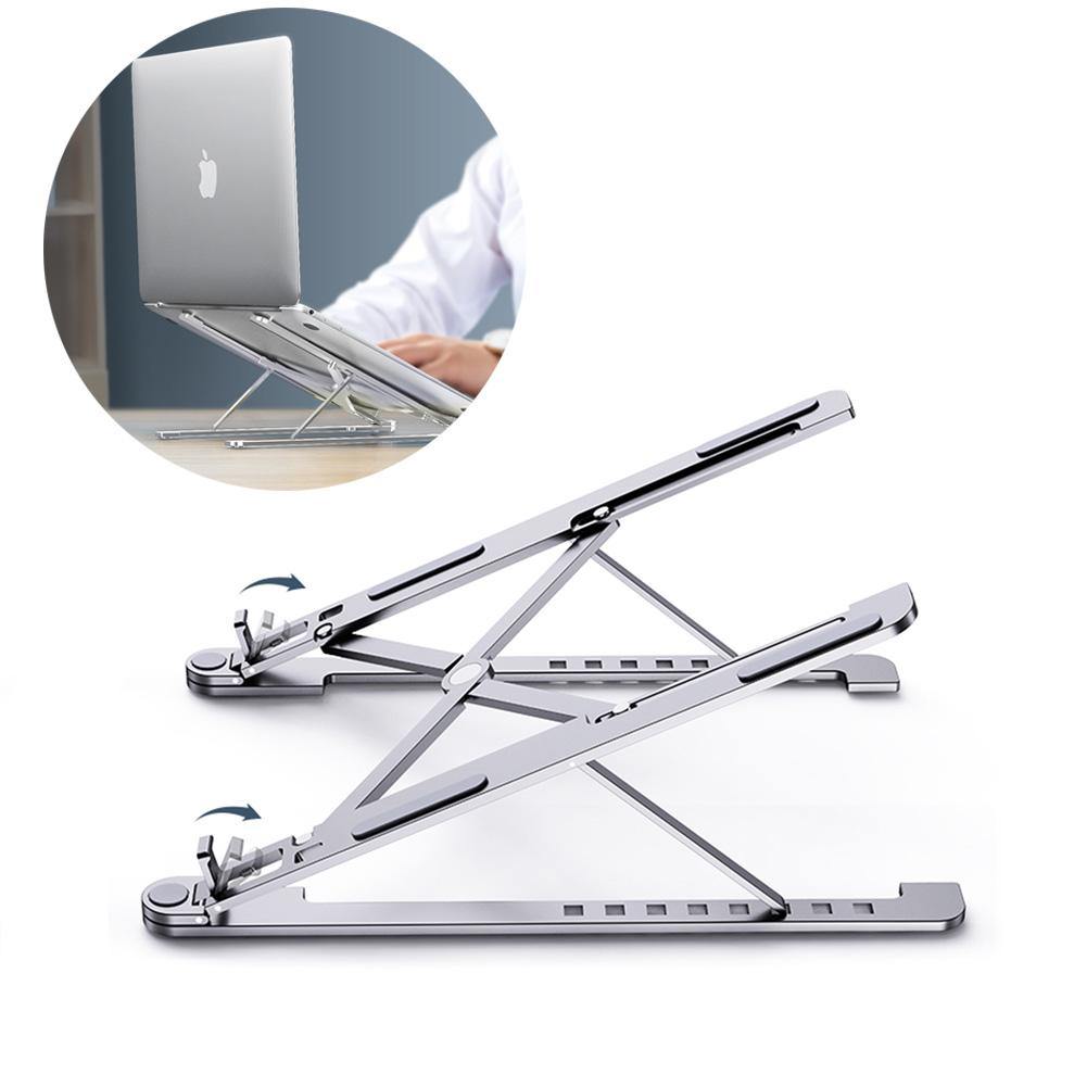 Aluminum Alloy Tablet Bracket Mount Foldable Portable Laptop Stand Holder Rack Pad Holder - MRSLM