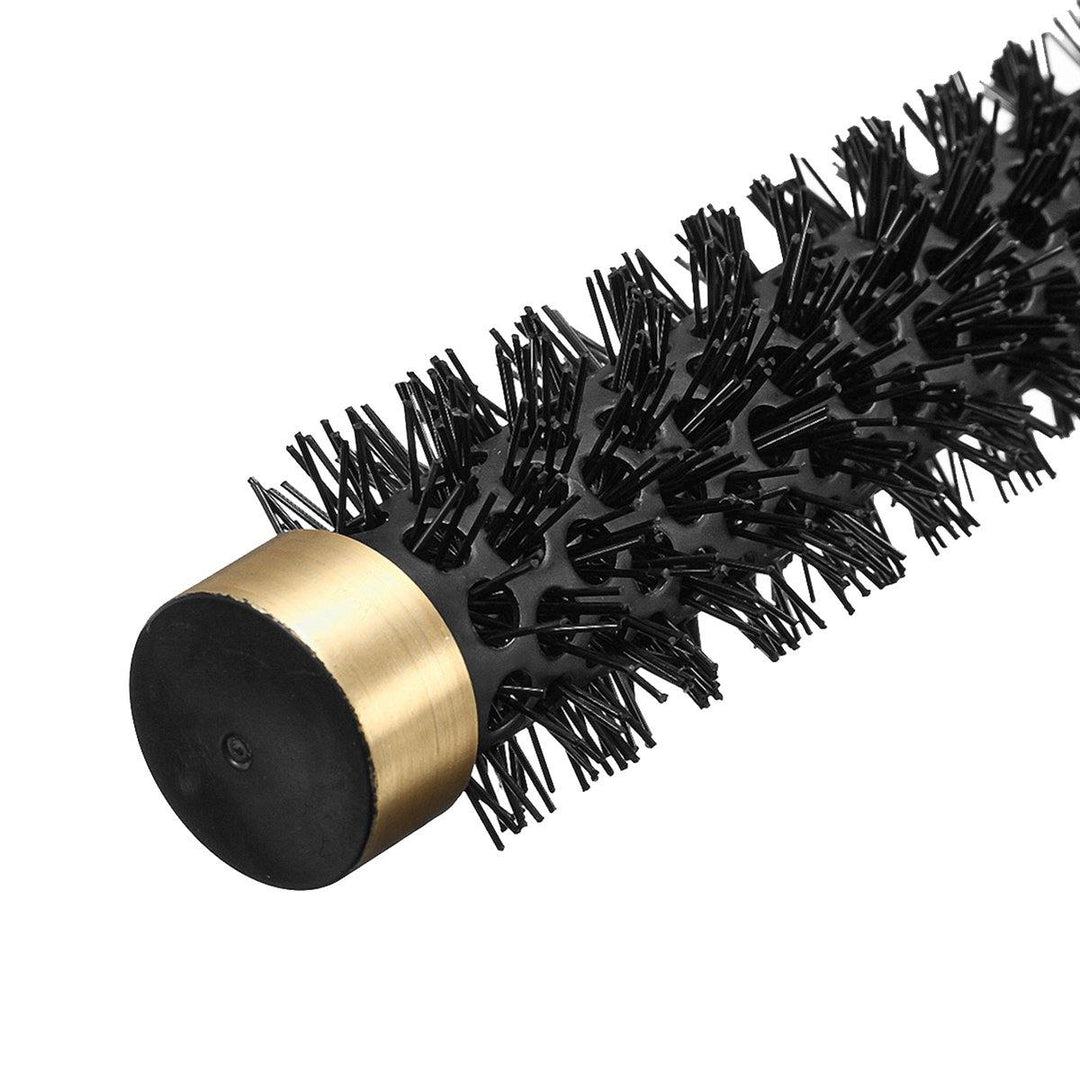 1 Piece Round Curling Hair Comb Plastic Black Salon Barber - MRSLM