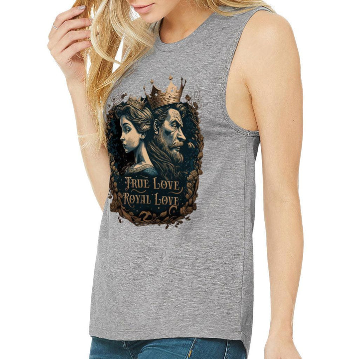 Royal Love Women's Muscle Tank - Printed Tank Top - Colorful Workout Tank - MRSLM