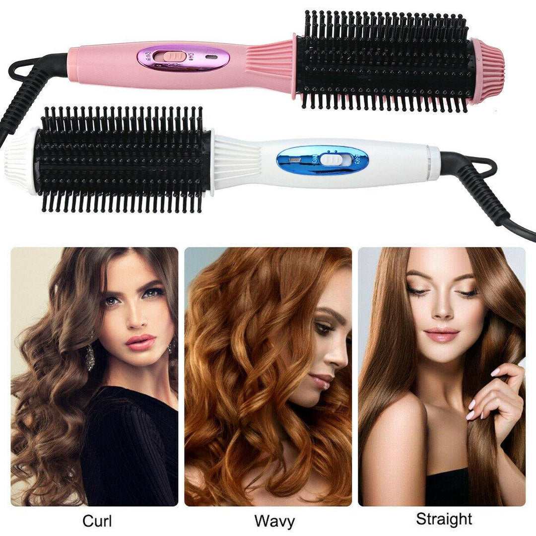 Pink / White Electric Wet And Dry Hair Straightener Electric Splint Ceramic Hairdressing Tools - MRSLM