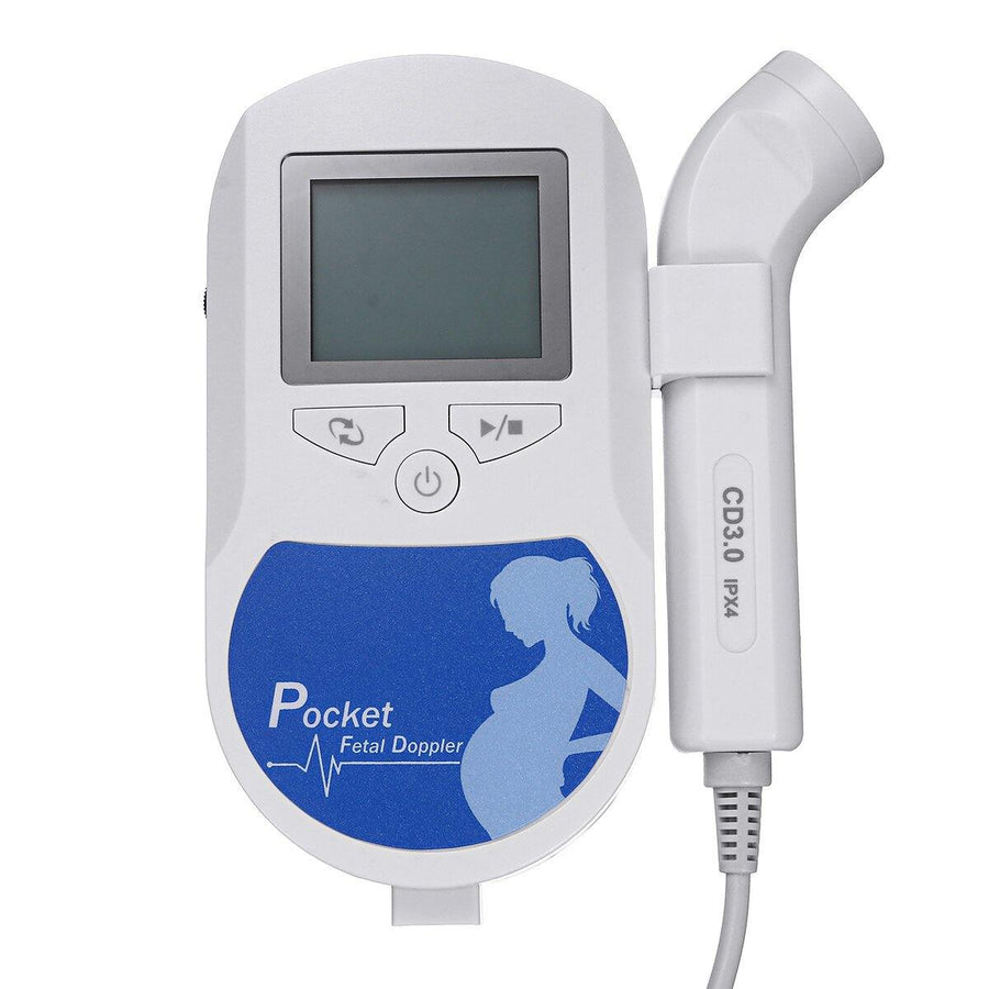 LCD Display Fetal Doppler Detector Baby Heartbeat Monitor Health Prenatal Probe - MRSLM