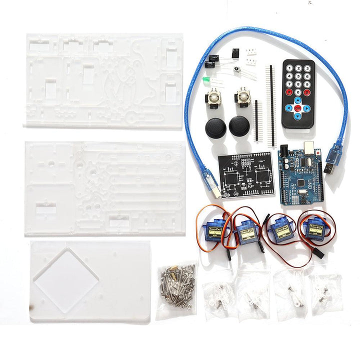 Desktop Robotic Arm Acrylic Manipulator UNO Robot Electronic DIY Kit - MRSLM