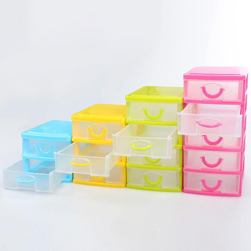 4 Styles Multi-layer Plastic Storage Box Desktop Organizer Drawer Storage Box Detachable Jewelry Makeup Cabinets Case Nail Storage Case - MRSLM