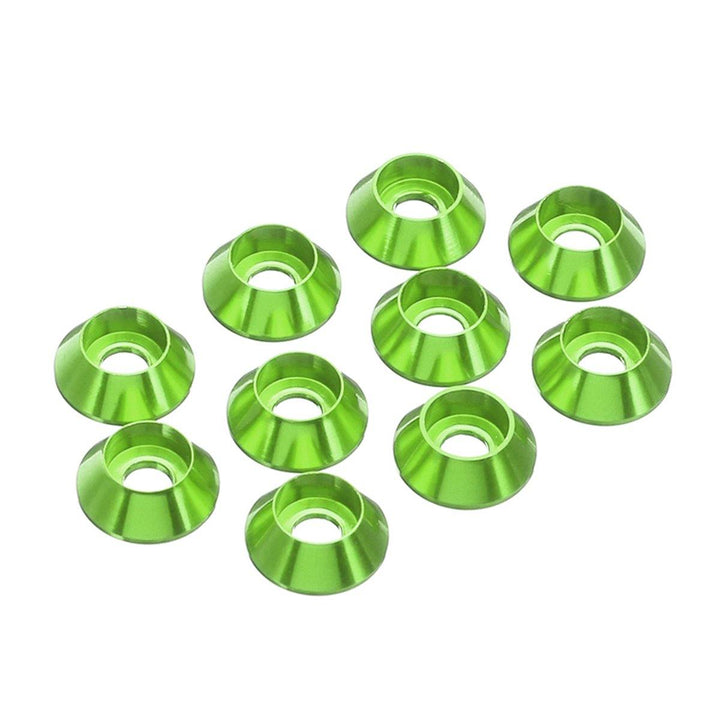 Suleve™ M4AN6 10Pcs M4 Cup Head Hex Screw Gasket Washer Nuts Aluminum Alloy Multicolor Optional - MRSLM