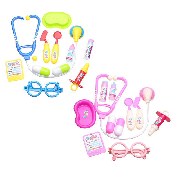 11Pcs Pretend Doctor Nurse Medical Case Role Toys Play Kids Set Educational Gift - MRSLM