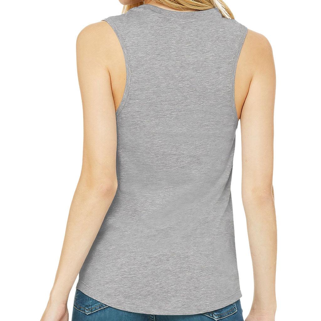 Love Unconditionally Women's Muscle Tank - Ghost Print Tank Top - Graphic Workout Tank - MRSLM