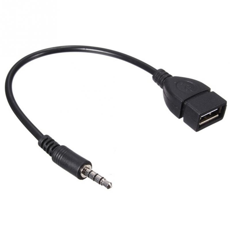 Audio Convert Wire Car AUX Cable A Female OTG Converter Adapter Cable 3.5mm Male Audio AUX Jack to USB 2.0 Type - MRSLM
