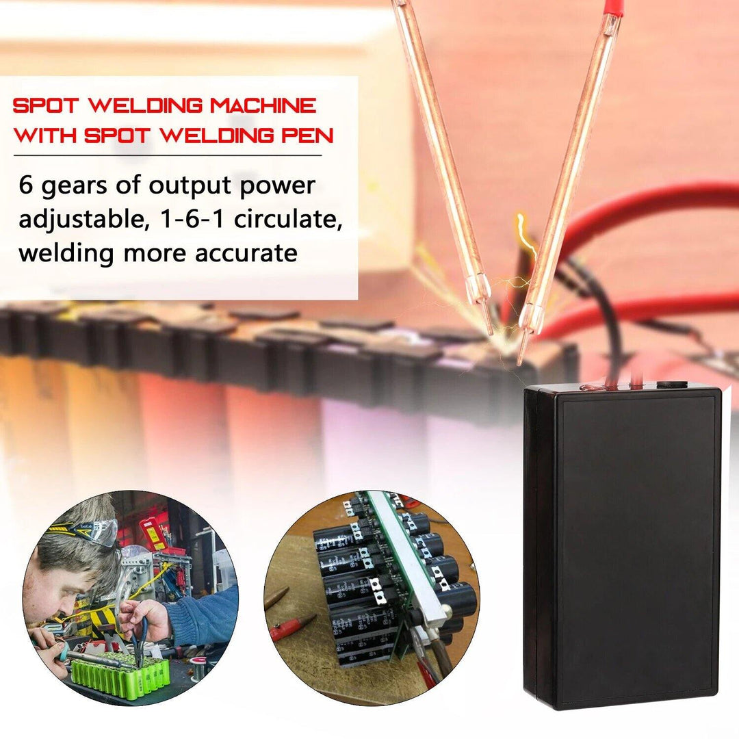 6 Gears Mini Spot Welder Portable Adjustable Welding Machine for 18650 Battery Spot Welding Tool Kit Spot Welder - MRSLM