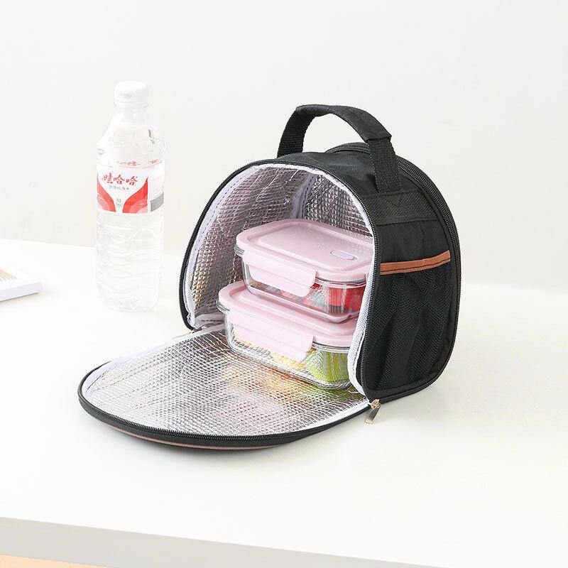 Korean version of the fabric handkerchief thickening insulation lunch bag large capacity lunch box bag ice pack insulation package student insulation bag - MRSLM