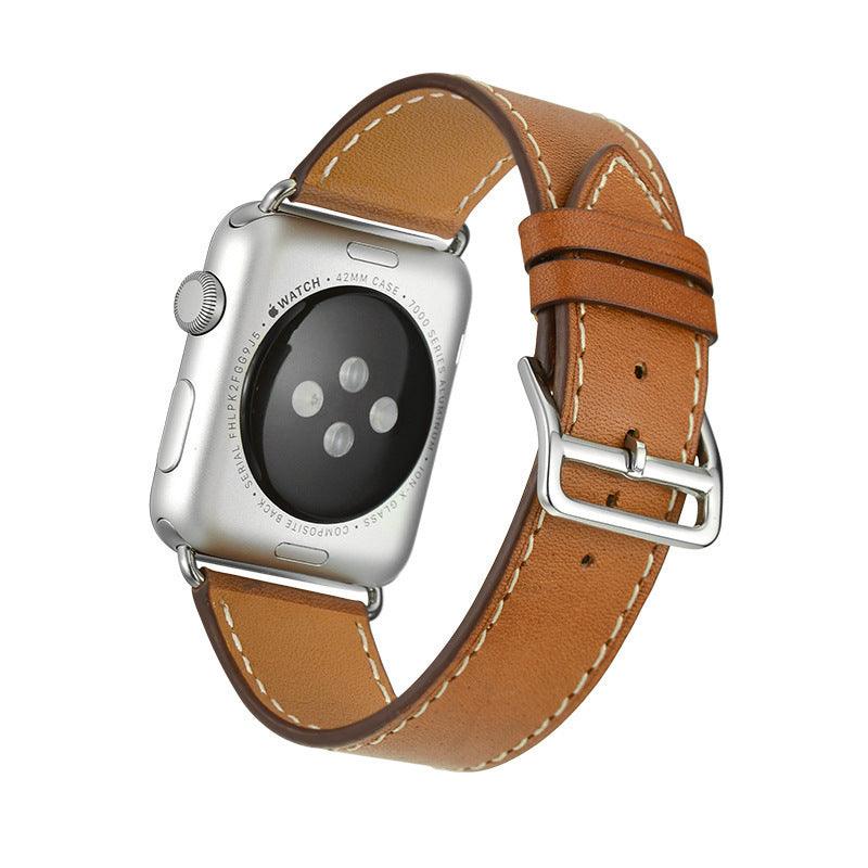 First layer leather watch with strap with single-circle leather watch strap - MRSLM