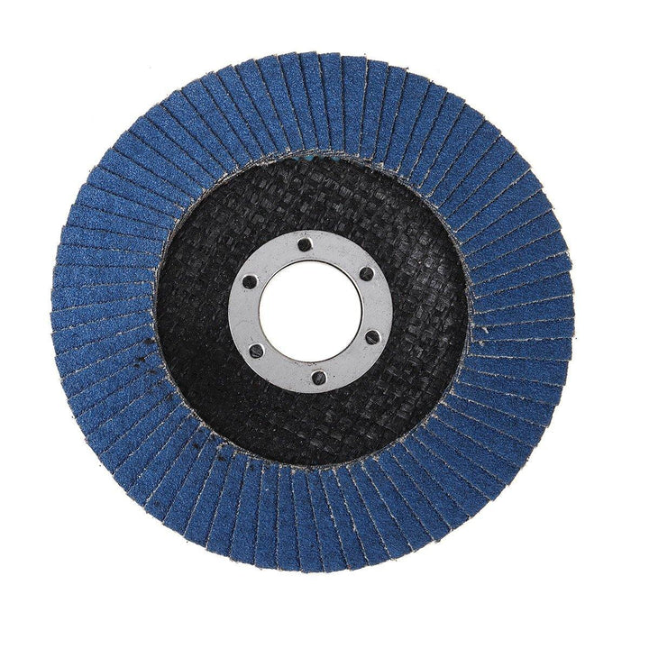 10Pcs 4 Inch Sanding Flap Discs Frosted Sheet Blue Sand 100 Type Louvre Polishing Wheel - MRSLM