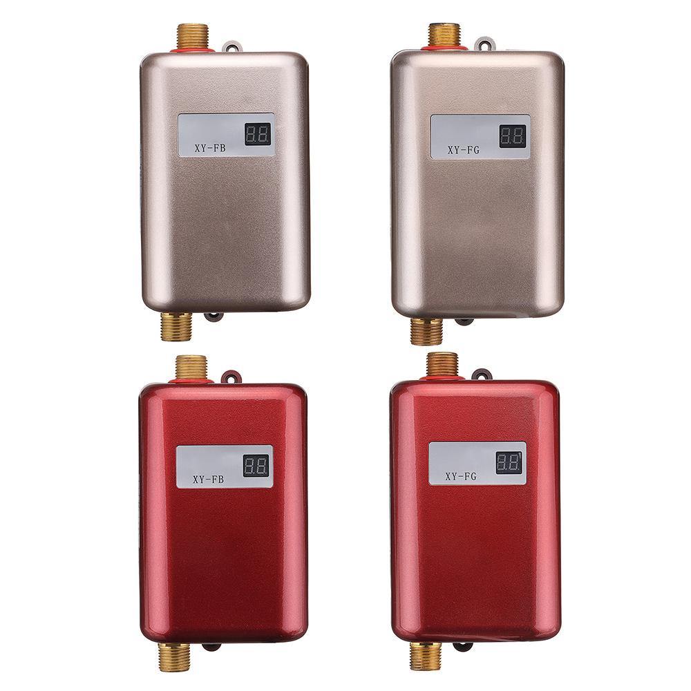 220V 3.8KW LCD Electric Tankless Instant Hot Water Heater for Bathroom Kitchen Sink Faucet - MRSLM