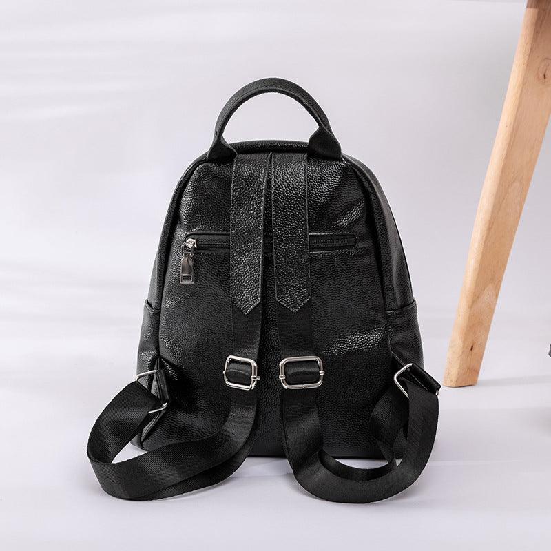 Travel All-match Trendy Fashion Leather High-capacity Ladies Backpack - MRSLM