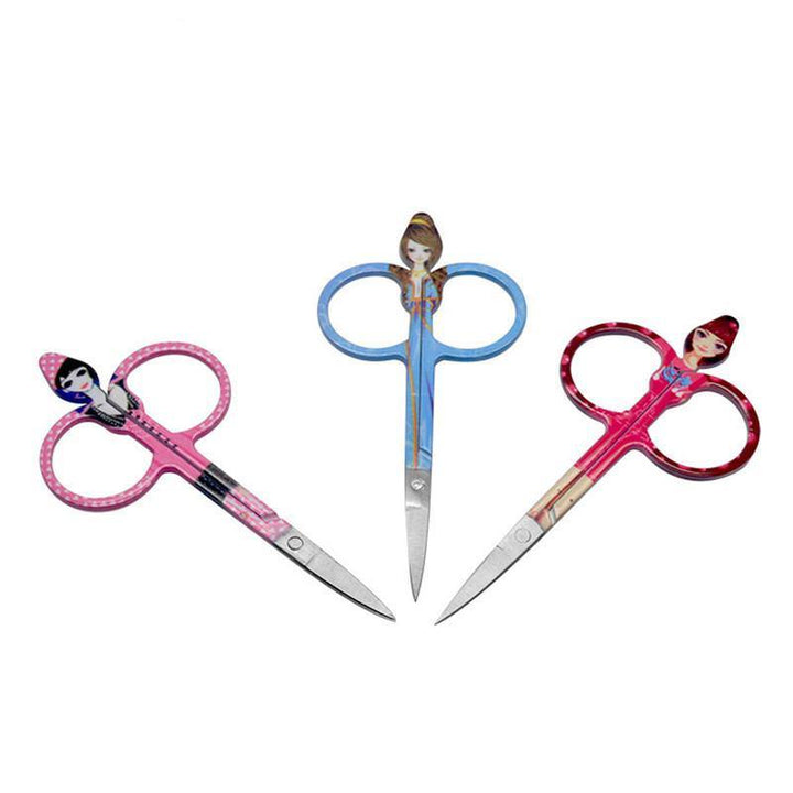 Eyebrow Scissors Cutting Grooming Stainless Steel Double-fold Eyelid Sticker Makeup Tool - MRSLM