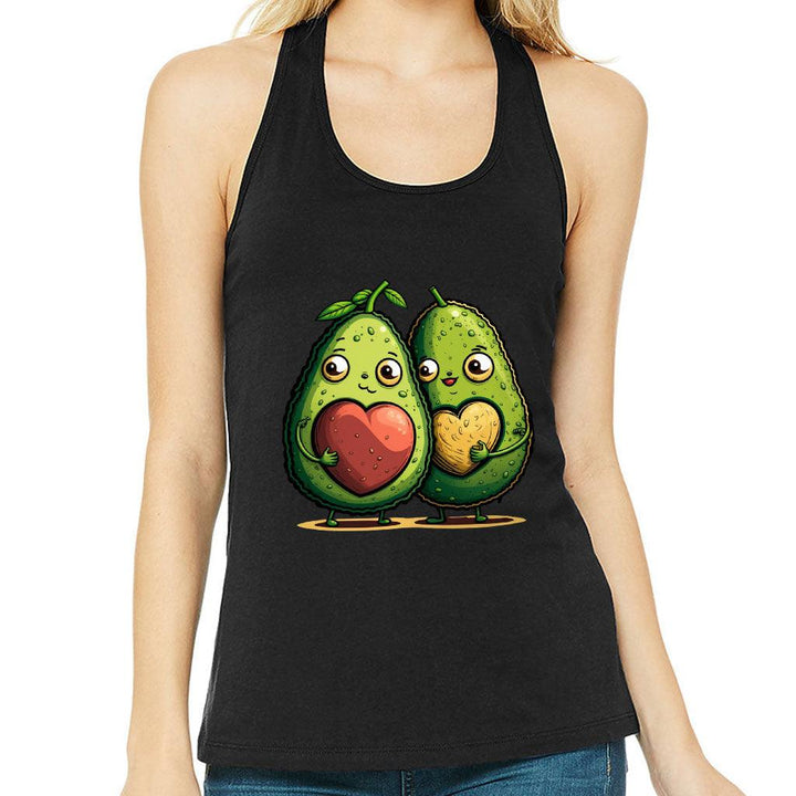 Avocado Women's Racerback Tank - Love Couple Tank Top - Graphic Workout Tank - MRSLM