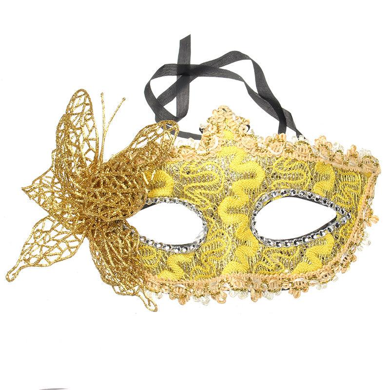 Halloween Costumes Butterfly Gold Mask Masquerade Party DIY Drawing - MRSLM