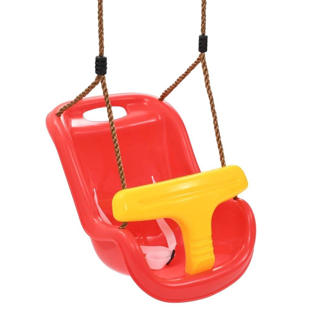 Infant swing with PP safety belt Red - MRSLM
