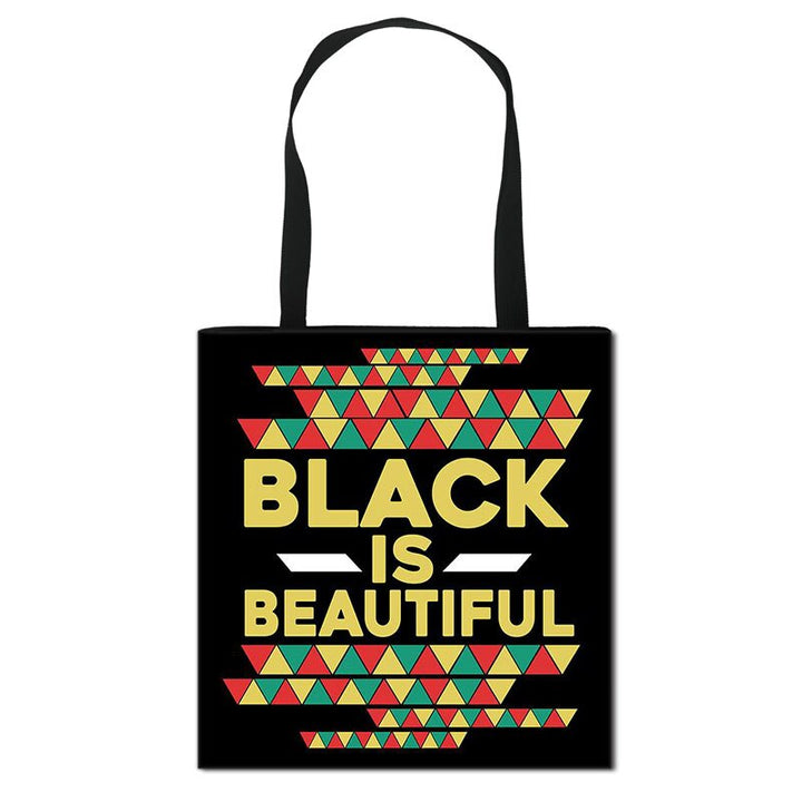 Black Lives Matter Printed Canvas Shoulder Bag