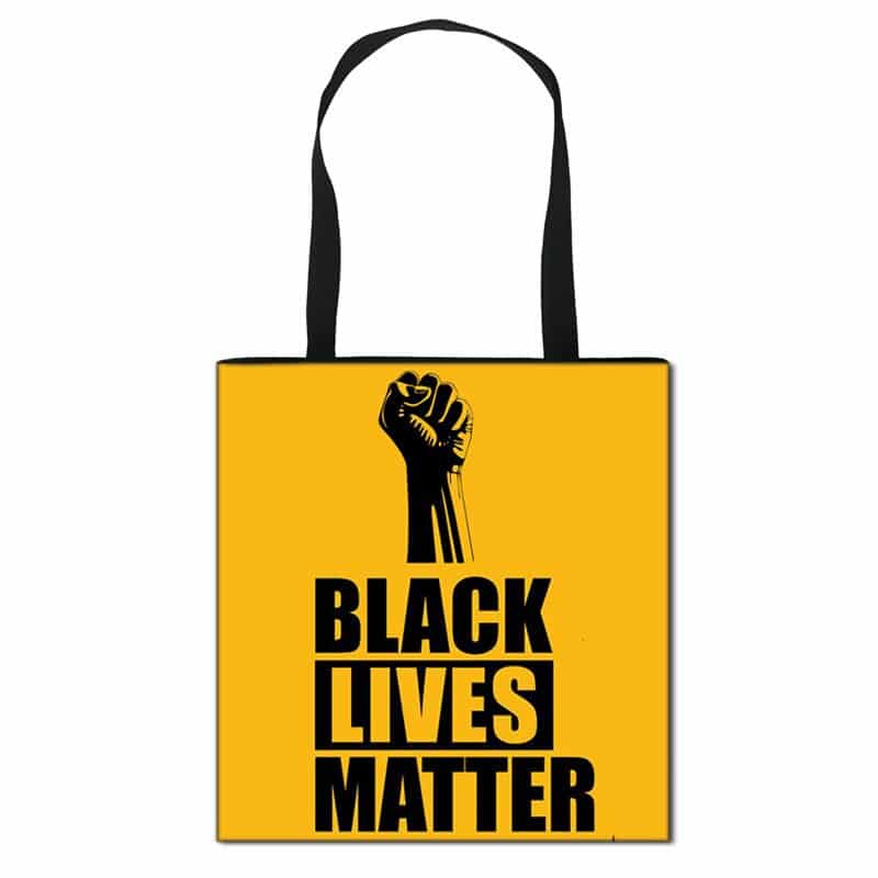 Black Lives Matter Printed Canvas Shoulder Bag