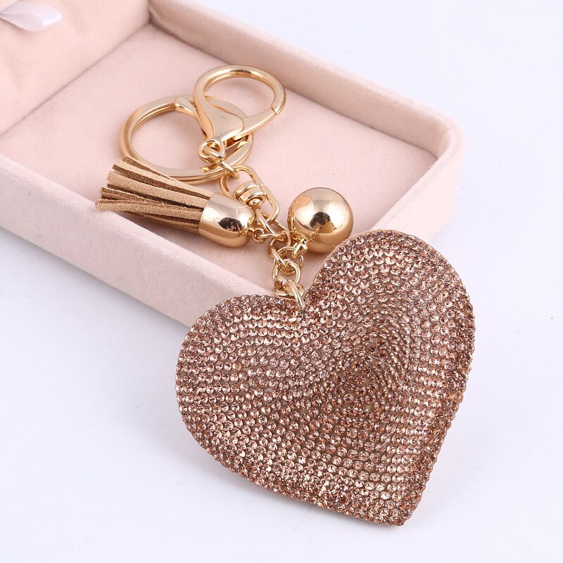 heart shaped crystal keychain, view 14 - MRSLM