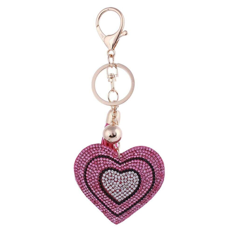 heart shaped crystal keychain, view 18 - MRSLM