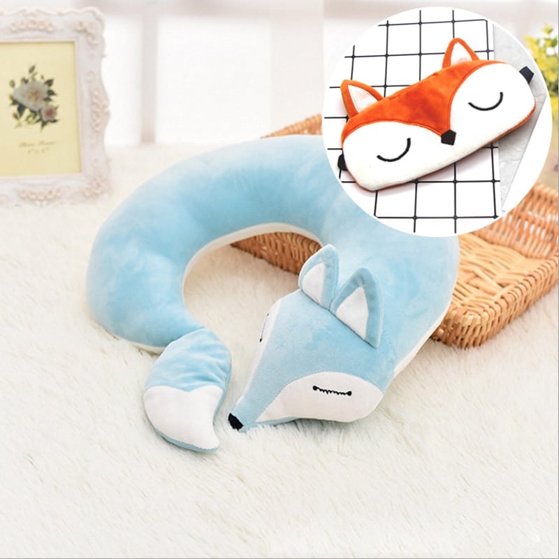 Lovely Fox Shaped Plush Travel Pillows