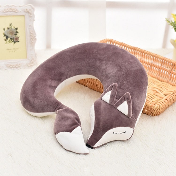 Lovely Fox Shaped Plush Travel Pillows