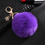 rabbit fur ball keychain, view 5 - MRSLM